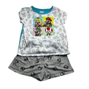 Super Mario Short Pajamas Set Size 10-12 Years